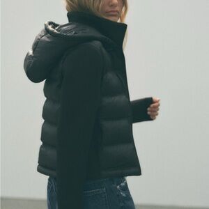 Zara neoprene effect puffer jacket